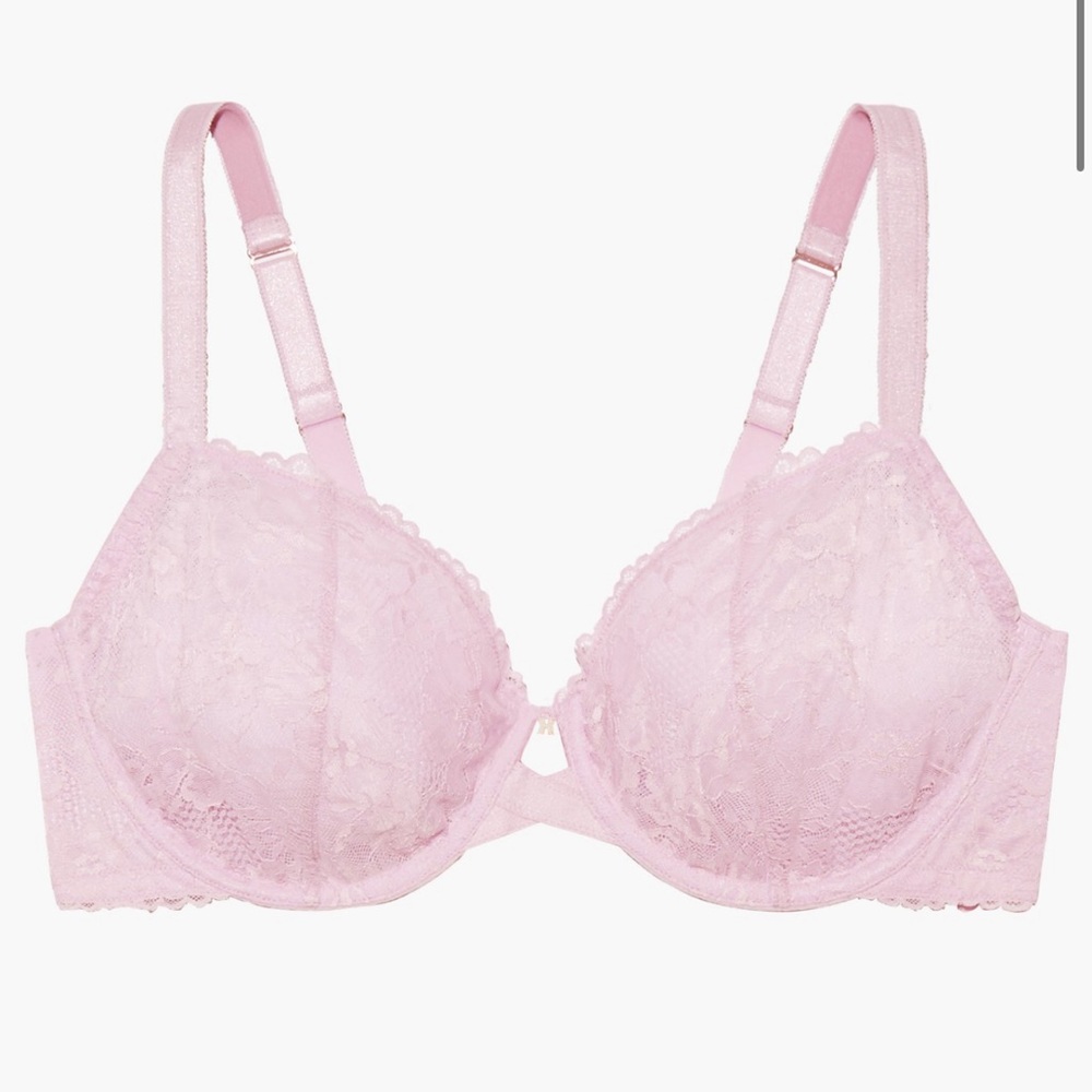 Savage X Fenty Floral Lace Unlined 44DD / 44E Bra - Unicorn Lavender Pink
